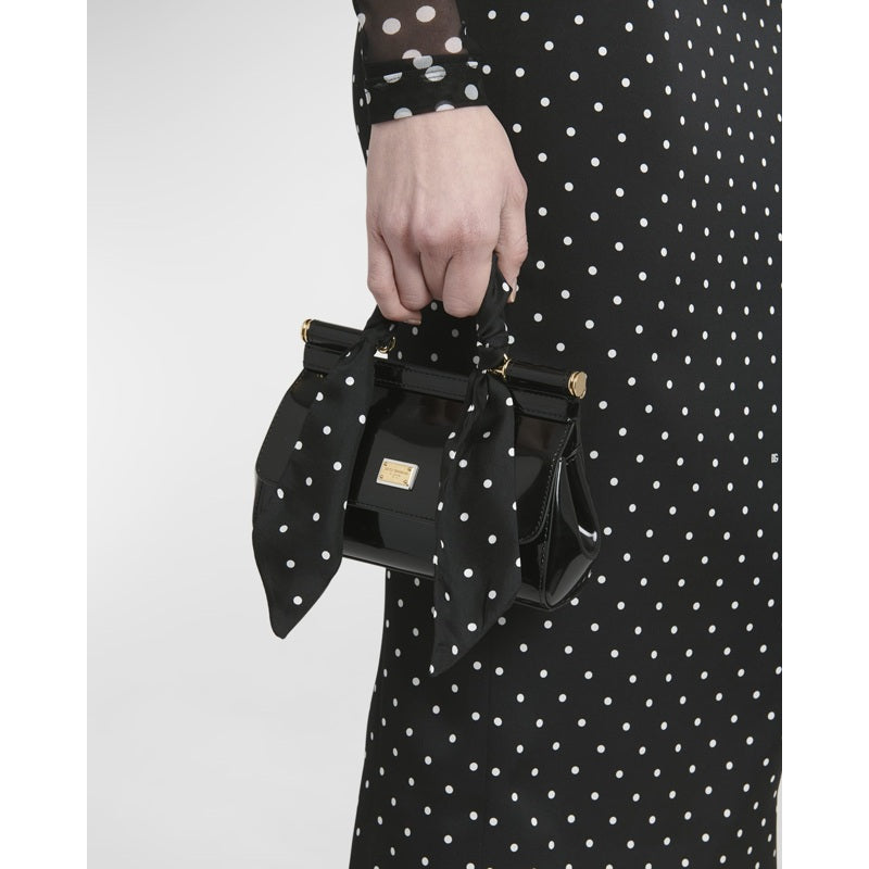 Bolsa Handle Sicily East-West  with Polka-Dot Scarf