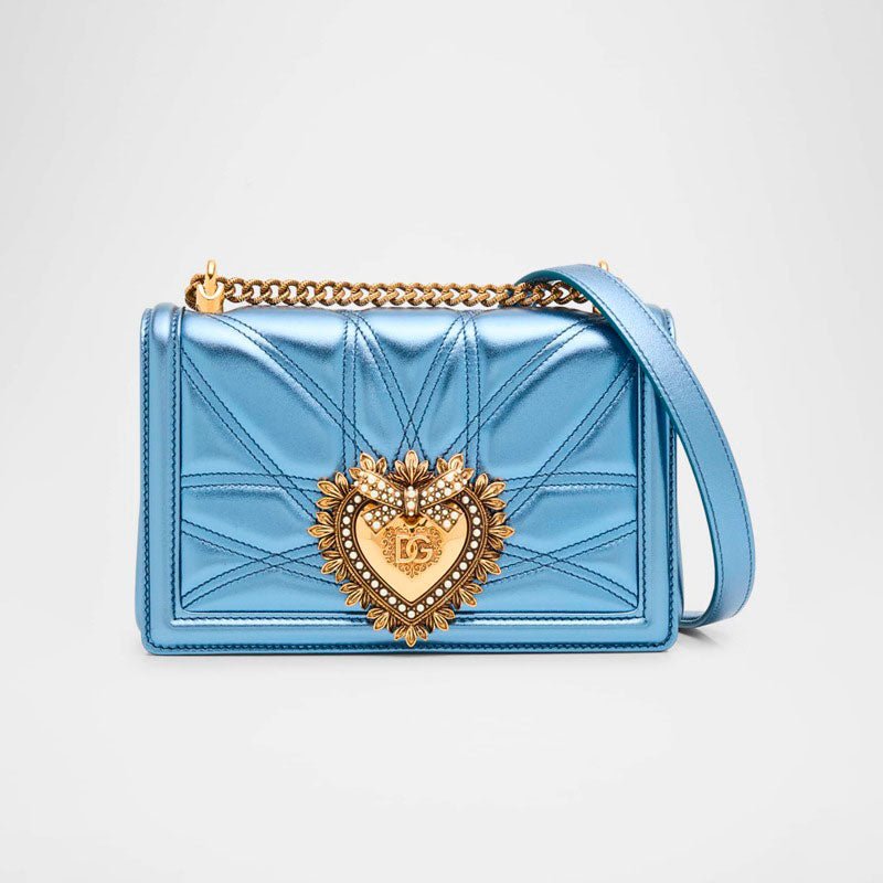 Bolsa Shoulder Devotion Medium Quilted Metallic Chain - Mercado de Luxo - O Maior E-Commerce de Bens, Produtos e Serviços de Luxo do Brasil.