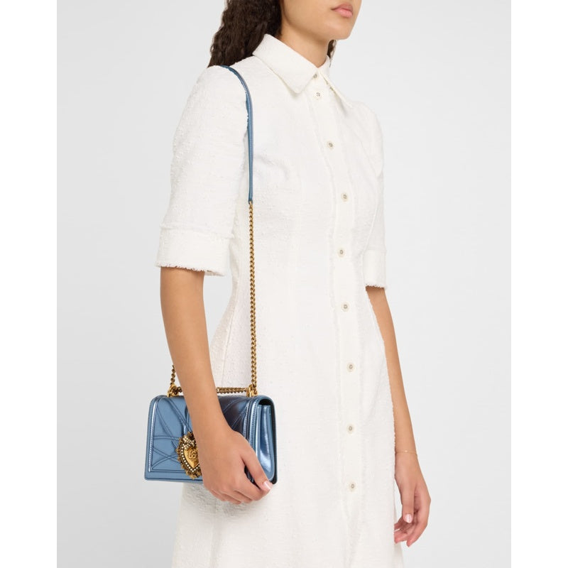 Bolsa Shoulder Devotion Medium Quilted Metallic Chain