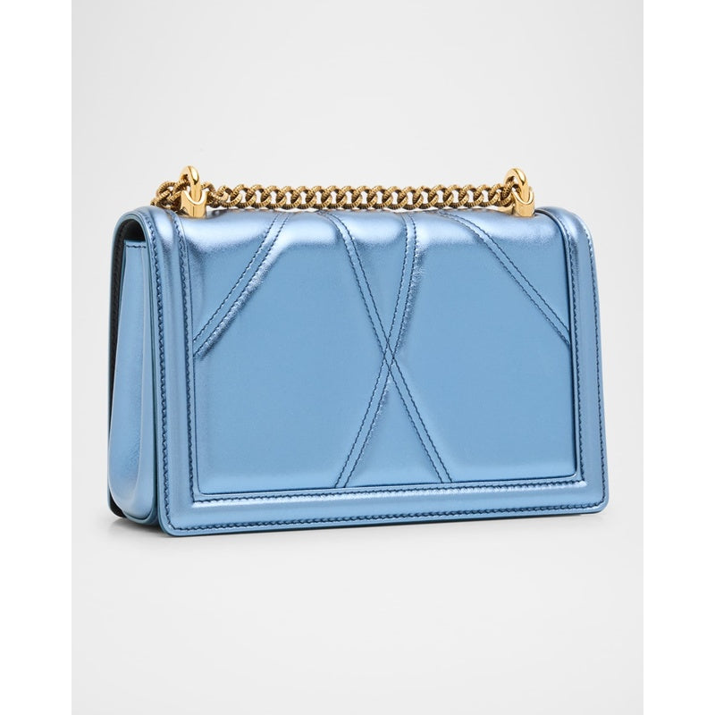 Bolsa Shoulder Devotion Medium Quilted Metallic Chain