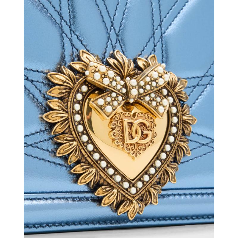 Bolsa Shoulder Devotion Medium Quilted Metallic Chain