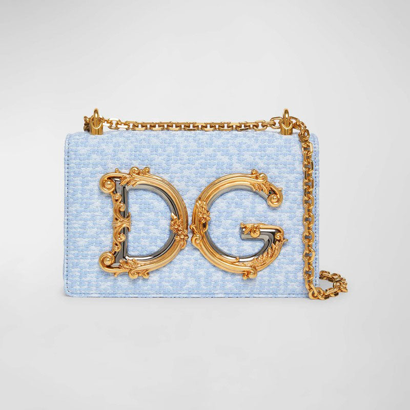 Bolsa Crossbody DG Girls Flap Boucle - Mercado de Luxo - O Maior E-Commerce de Bens, Produtos e Serviços de Luxo do Brasil.