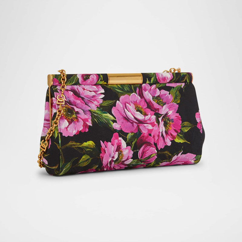 Bolsa Clutch Marlene Medium Flower-Print - Mercado de Luxo - O Maior E-Commerce de Bens, Produtos e Serviços de Luxo do Brasil.