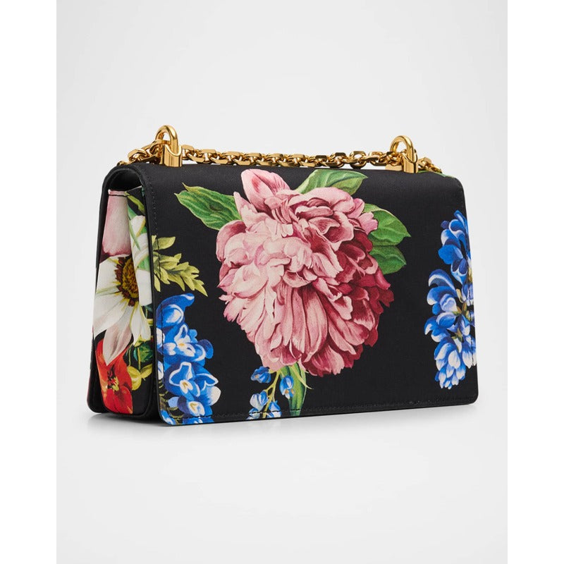 Bolsa Shoulder DG Girls Floral Flap Chain