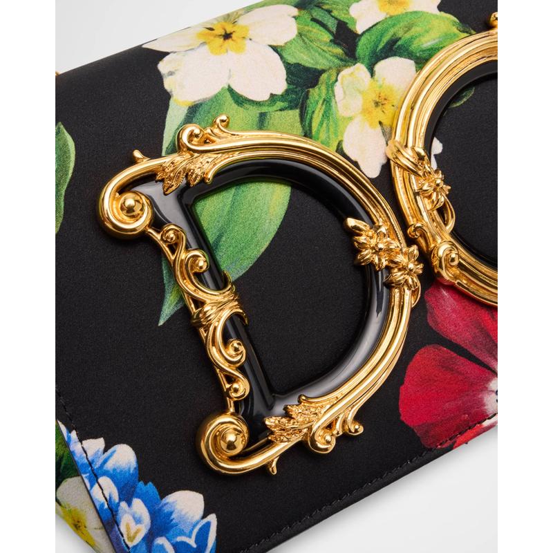 Bolsa Shoulder DG Girls Floral Flap Chain