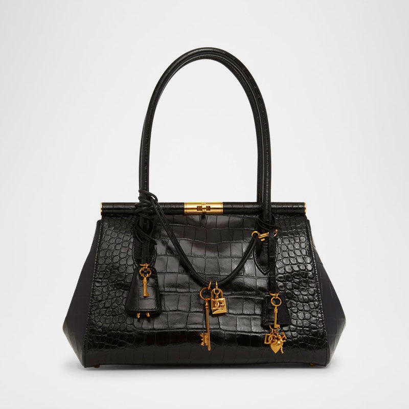 Bolsa Handle Marlene Charm Croc-Embossed - Mercado de Luxo - O Maior E-Commerce de Bens, Produtos e Serviços de Luxo do Brasil.