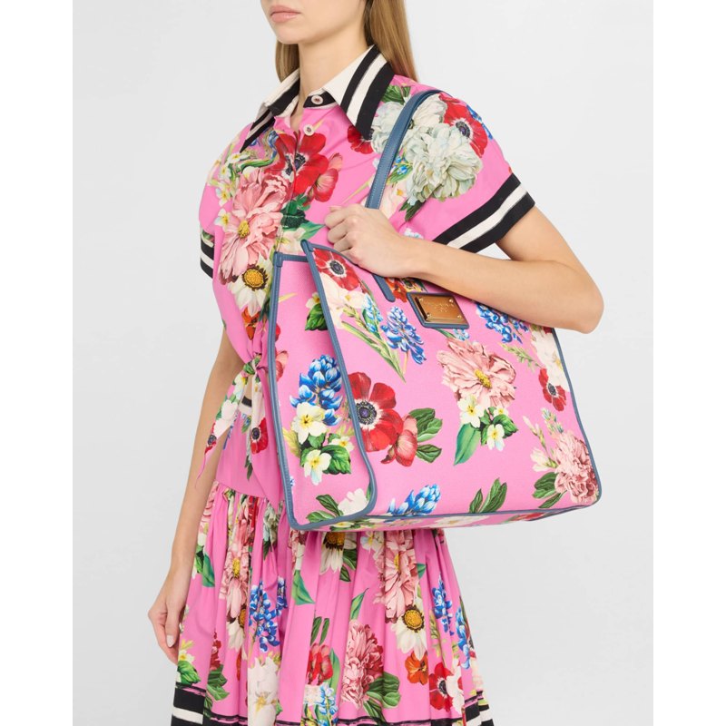 Bolsa Shopper Floral Canvas