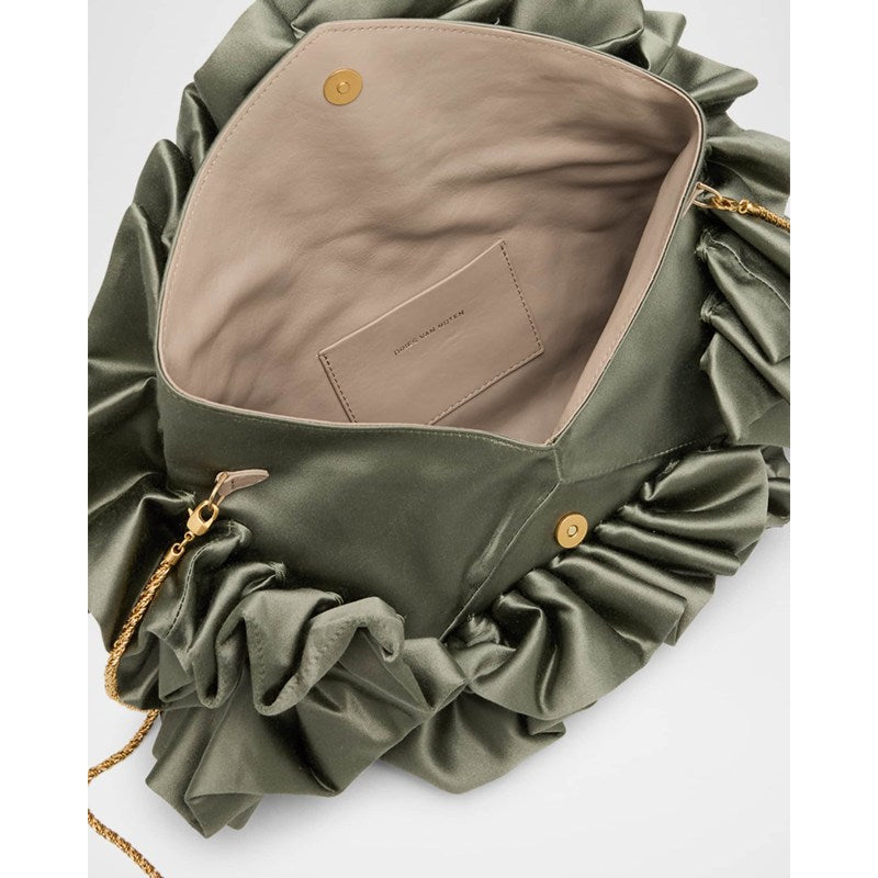 Bolsa Clutch Ruffle Envelope Flap