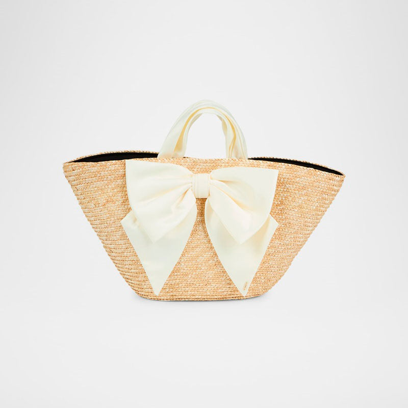 Bolsa Beach Carlotta Straw Bow - Mercado de Luxo - O Maior E-Commerce de Bens, Produtos e Serviços de Luxo do Brasil.
