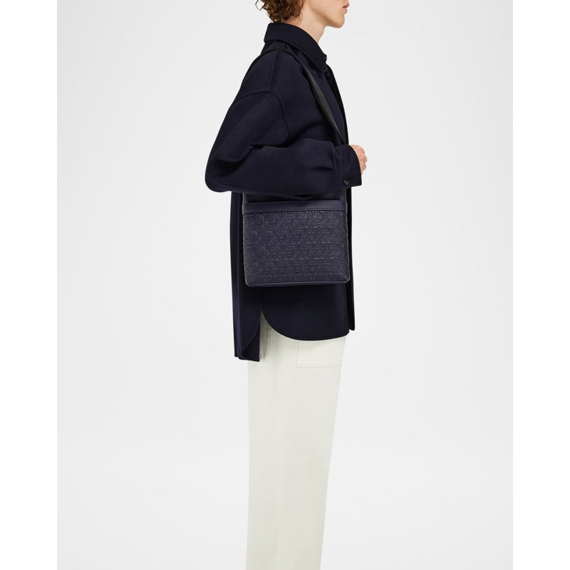 Bolsa Crossbody Gancini Embossed