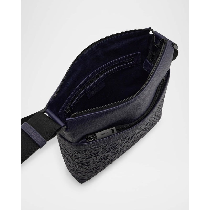 Bolsa Crossbody Gancini Embossed