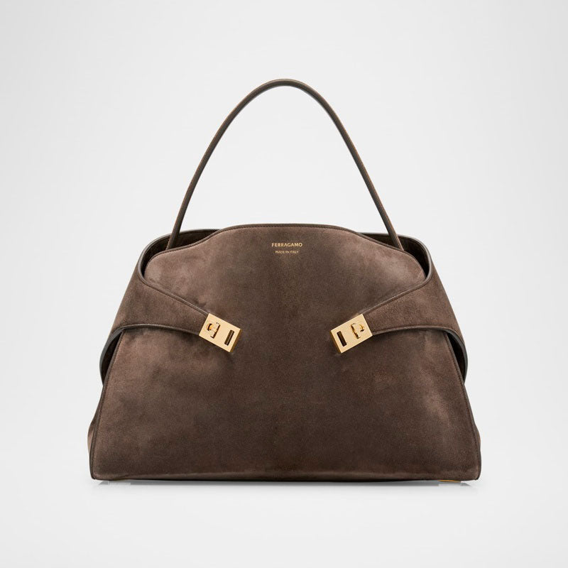 Bolsa Shoulder Medium Hug Soft Suede Bicolor - Mercado de Luxo - O Maior E-Commerce de Bens, Produtos e Serviços de Luxo do Brasil.