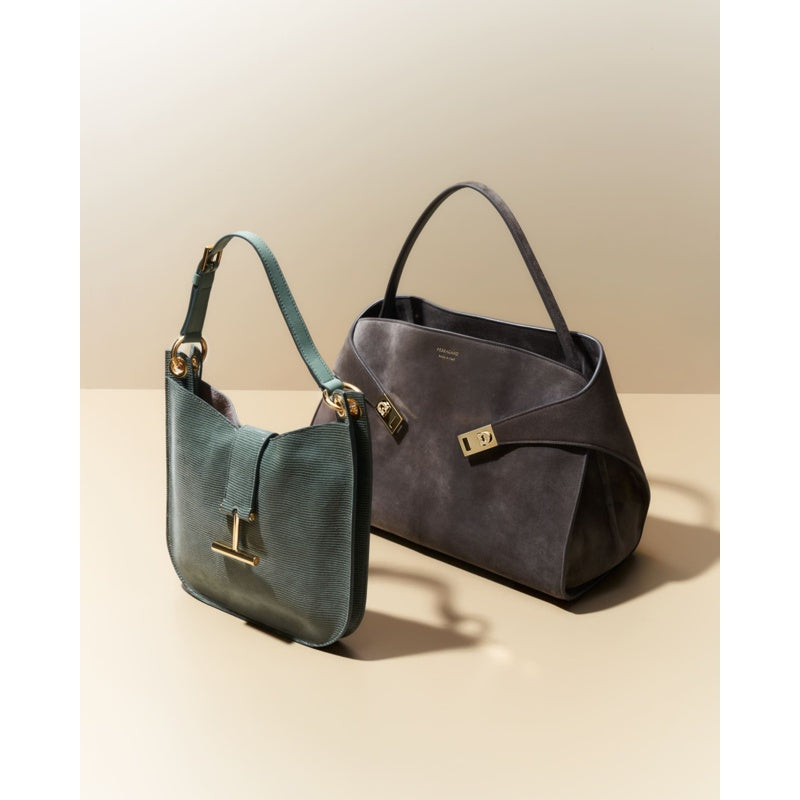 Bolsa Shoulder Medium Hug Soft Suede Bicolor