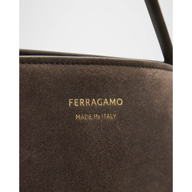 Bolsa Shoulder Medium Hug Soft Suede Bicolor