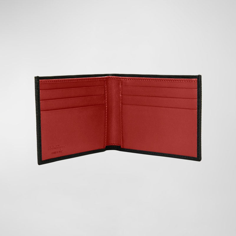 Bolsa Wallet Revival Gancini Bi-Fold Black/Red - Mercado de Luxo - O Maior E-Commerce de Bens, Produtos e Serviços de Luxo do Brasil.