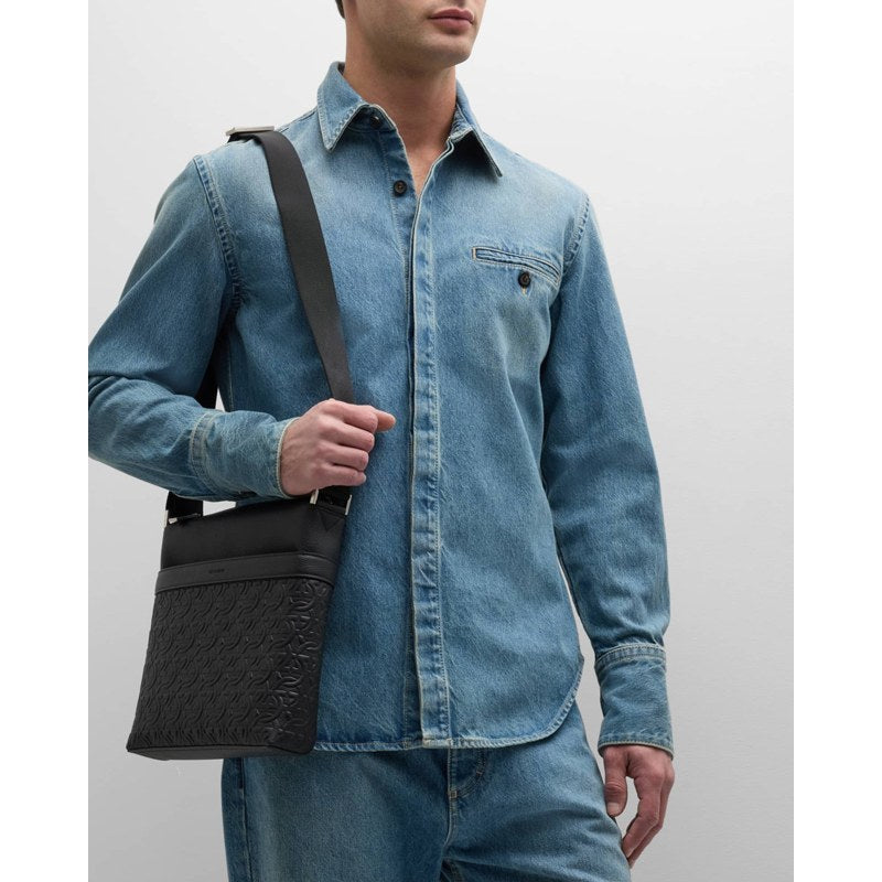 Bolsa Crossbody Gancini Embossed