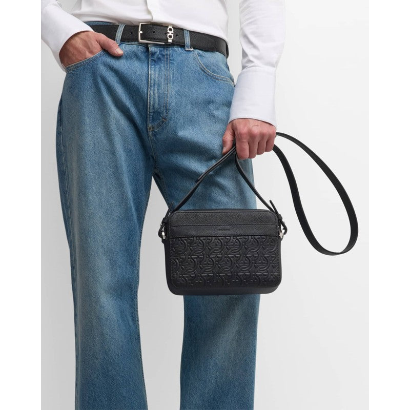 Bolsa Crossbody Embossed Gancini
