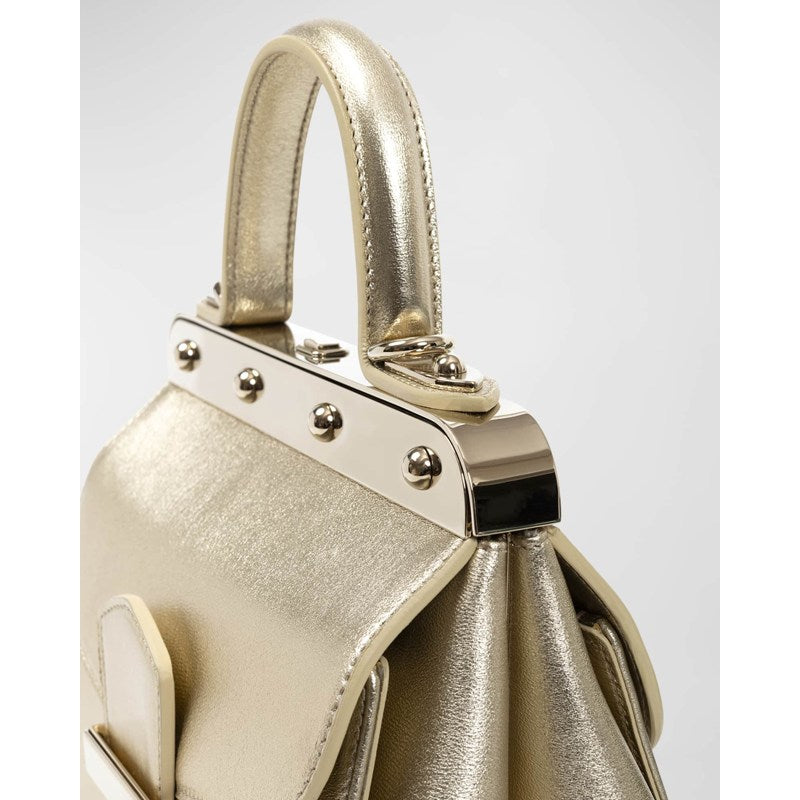 Bolsa Handle Margherita Small Metallic