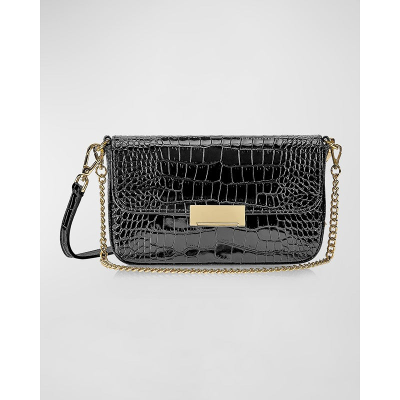 Bolsa Shoulder Edie Croc-Embossed