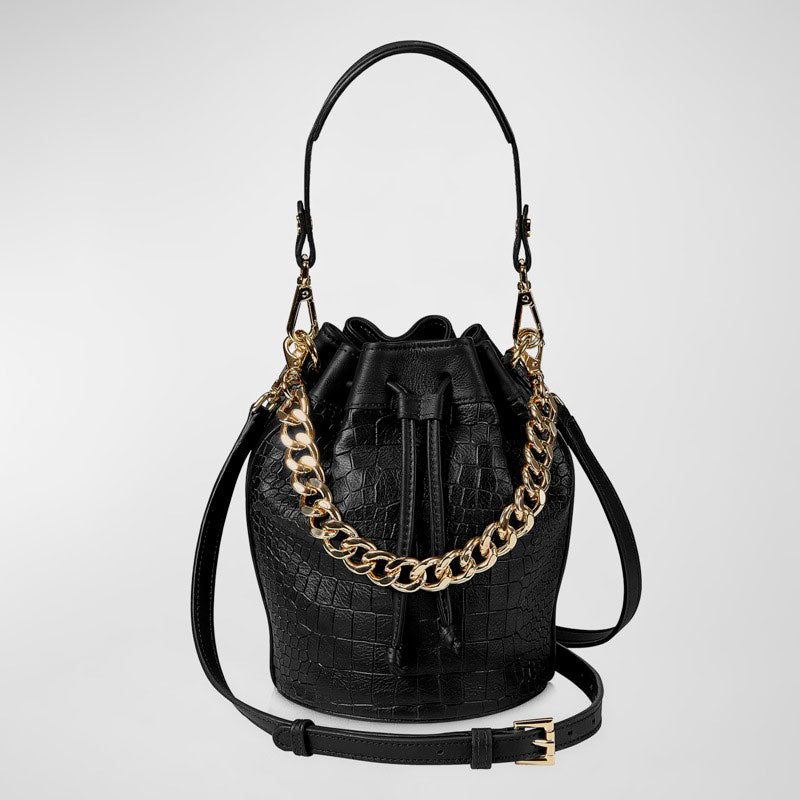 Bolsa Shoulder Brooklyn Croc-Embossed - Mercado de Luxo - O Maior E-Commerce de Bens, Produtos e Serviços de Luxo do Brasil.