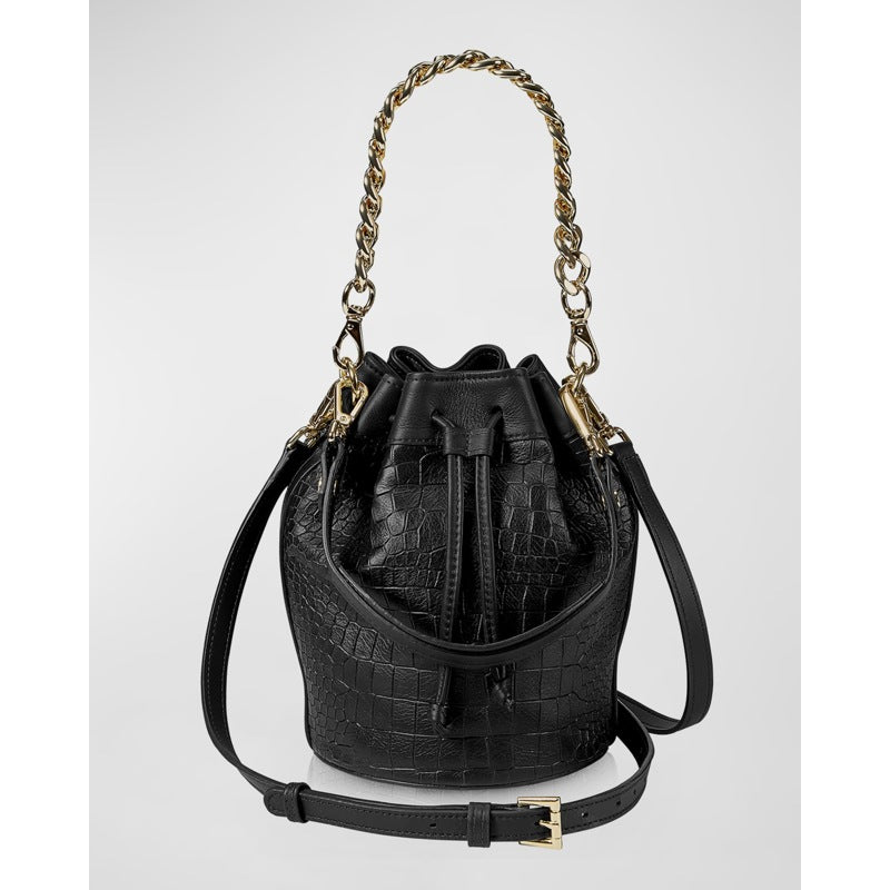 Bolsa Shoulder Brooklyn Croc-Embossed