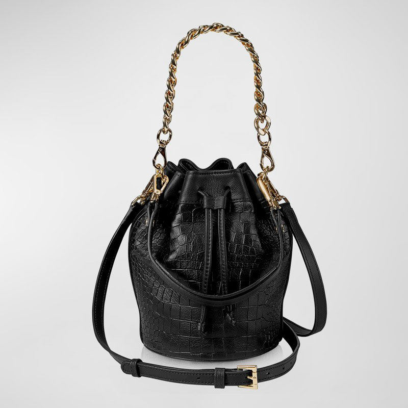 Bolsa Bucket Brooklyn Croc-Embossed - Mercado de Luxo - O Maior E-Commerce de Bens, Produtos e Serviços de Luxo do Brasil.