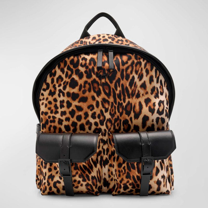 Bolsa Mochila Leopard-Print - Mercado de Luxo - O Maior E-Commerce de Bens, Produtos e Serviços de Luxo do Brasil.