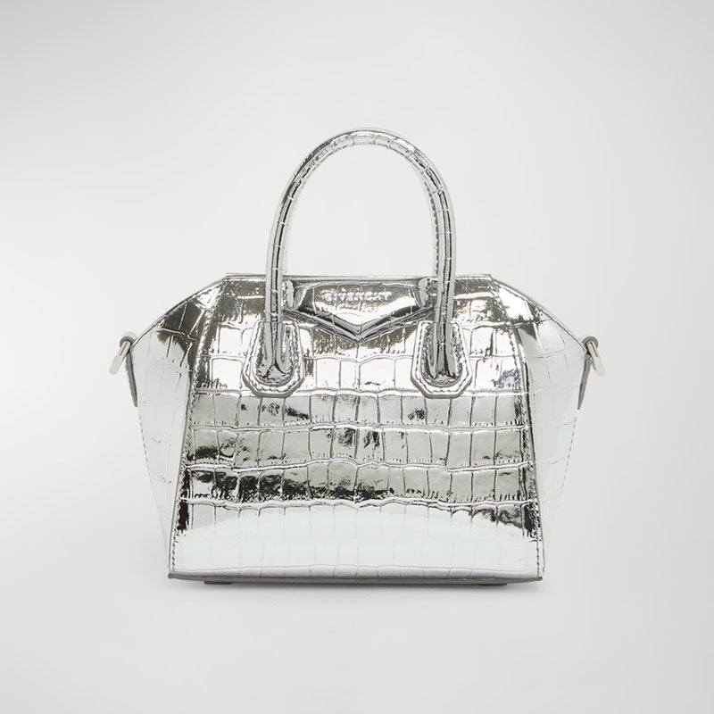 Bolsa Shoulder Antigona Toy  in Metallic Croc-Embossed - Mercado de Luxo - O Maior E-Commerce de Bens, Produtos e Serviços de Luxo do Brasil.