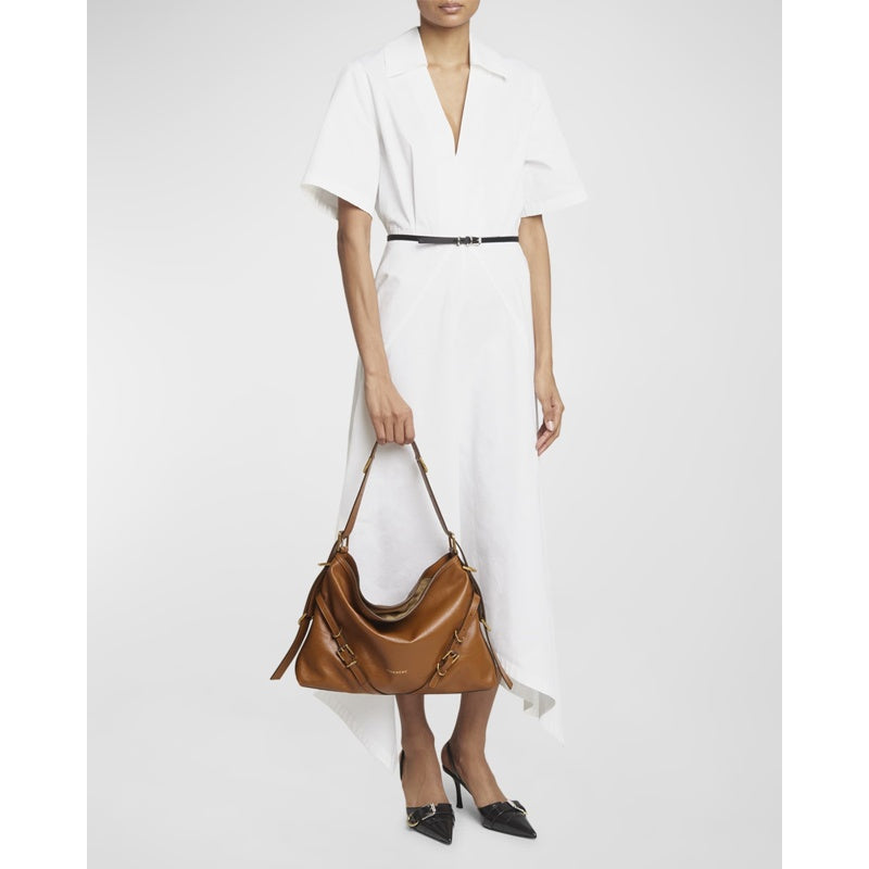 Bolsa Shoulder Voyou Medium in Shiny Tumbled