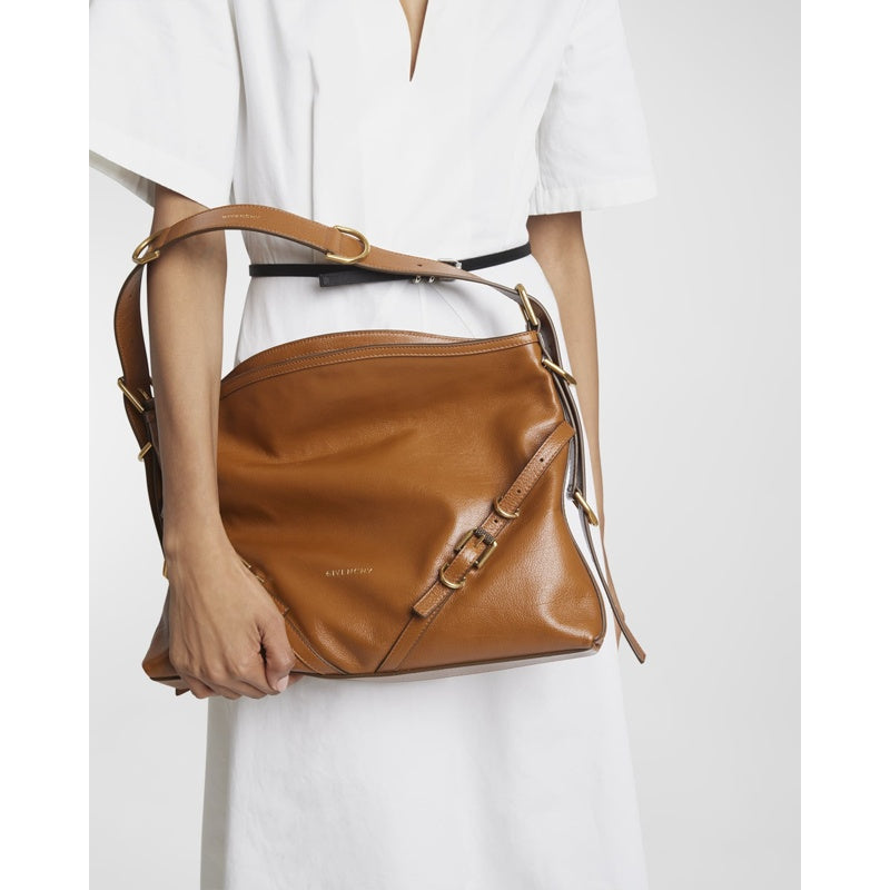 Bolsa Shoulder Voyou Medium in Shiny Tumbled