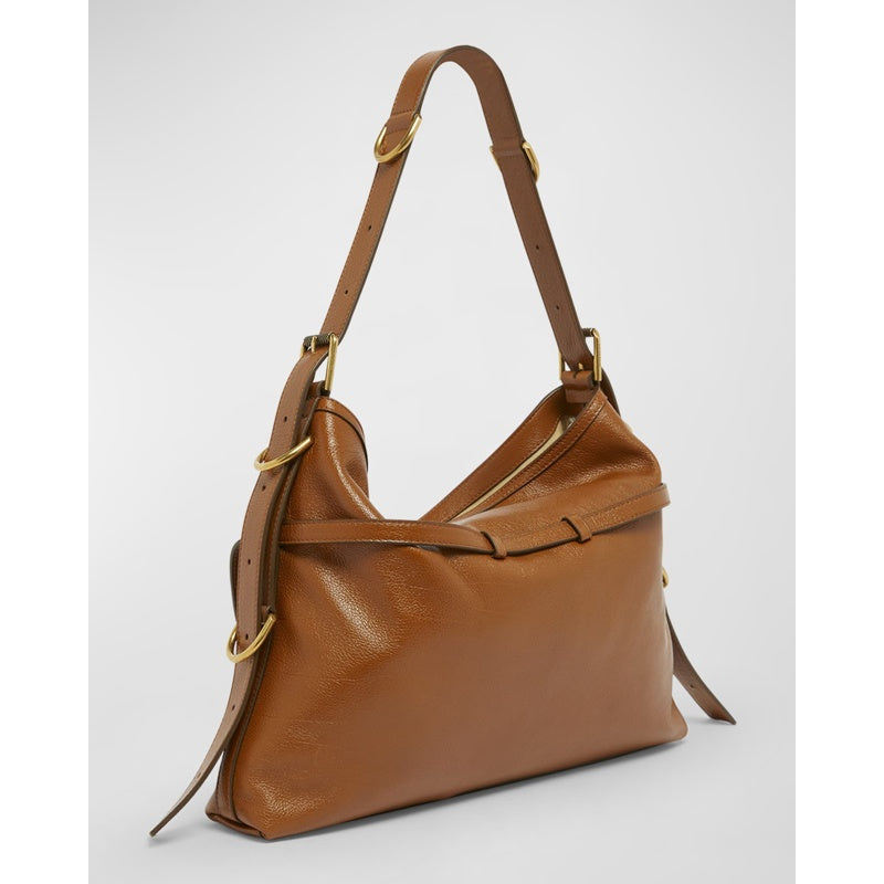 Bolsa Shoulder Voyou Medium in Shiny Tumbled