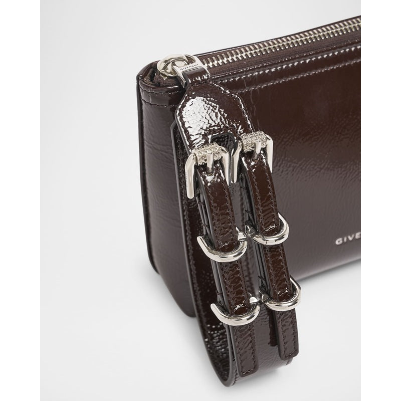 Bolsa Clutch Voyou Small Pouch in Shiny Crinkled
