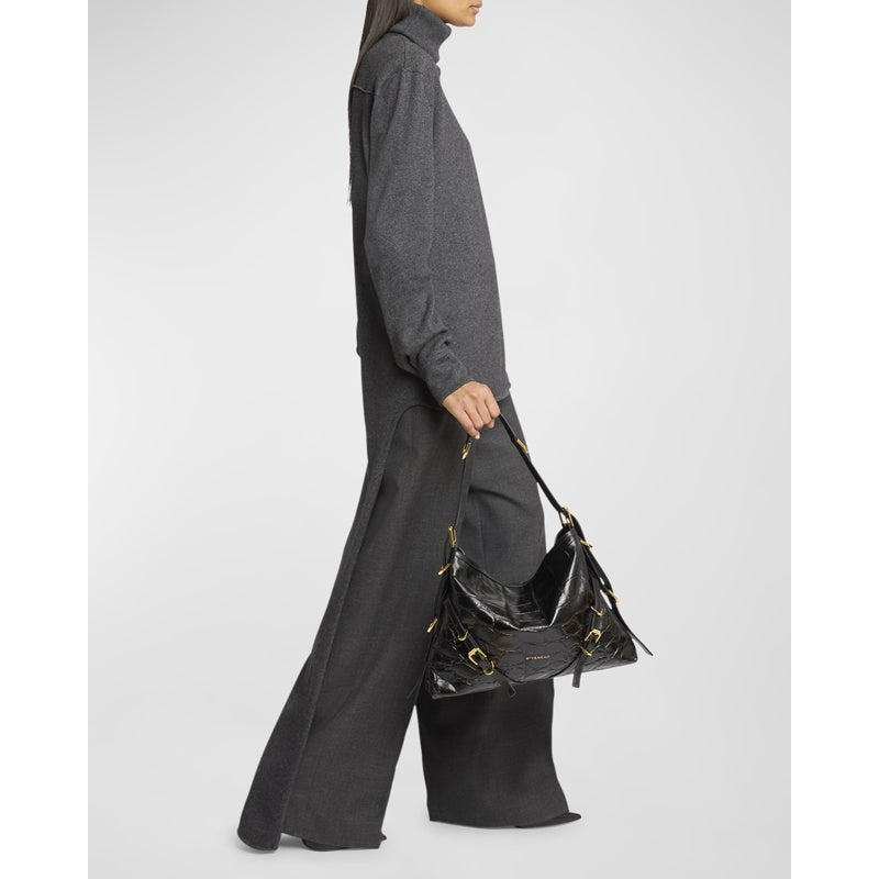 Bolsa Shoulder Voyou Medium in Embossed