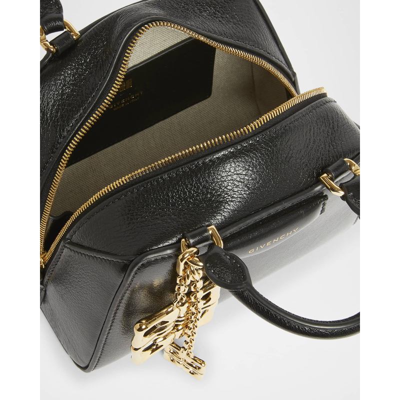 Bolsa Handle Antigona Nano Cube  in Tumbled with 4G Liquid Charm