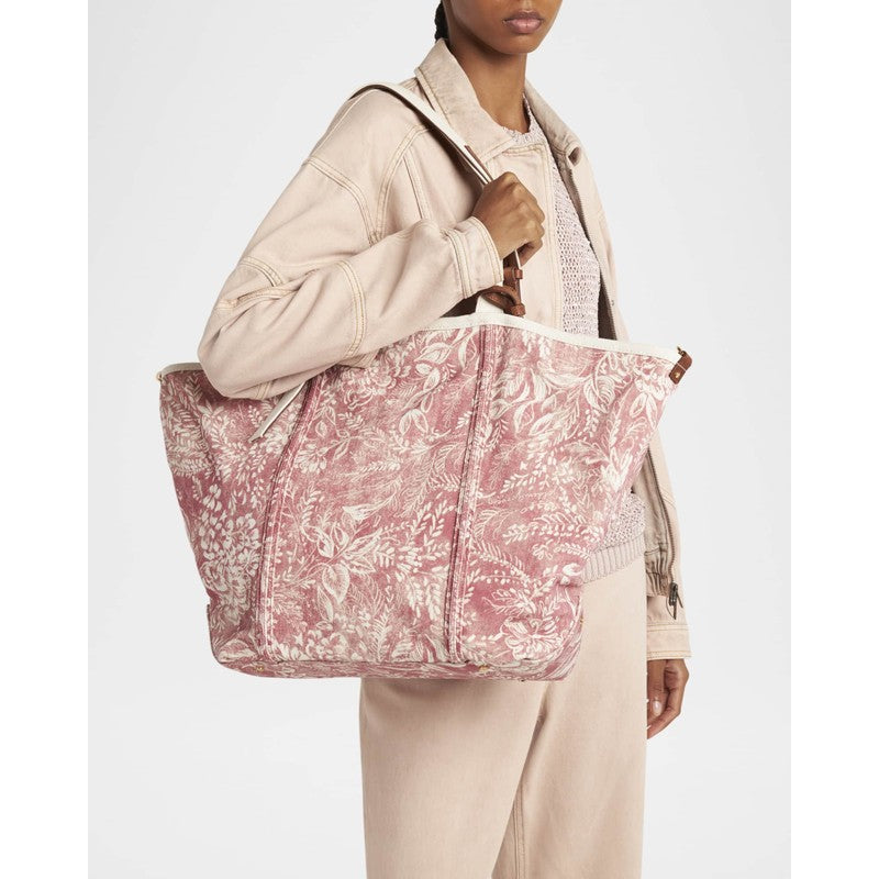 Bolsa Shopper East-West Toile de Jouy Printed Canvas