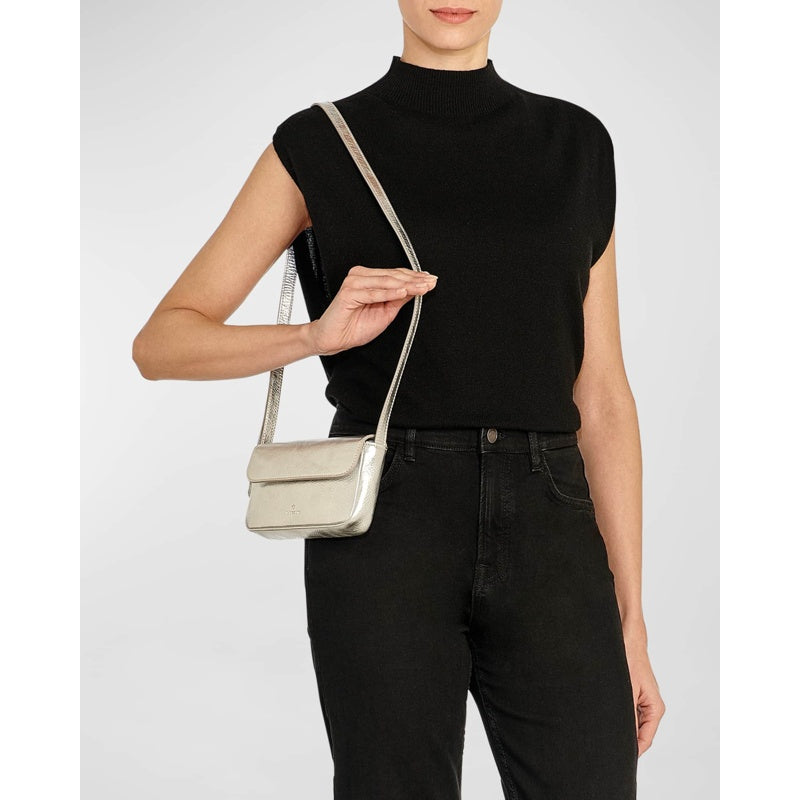Bolsa Crossbody Studio Flap Metallic