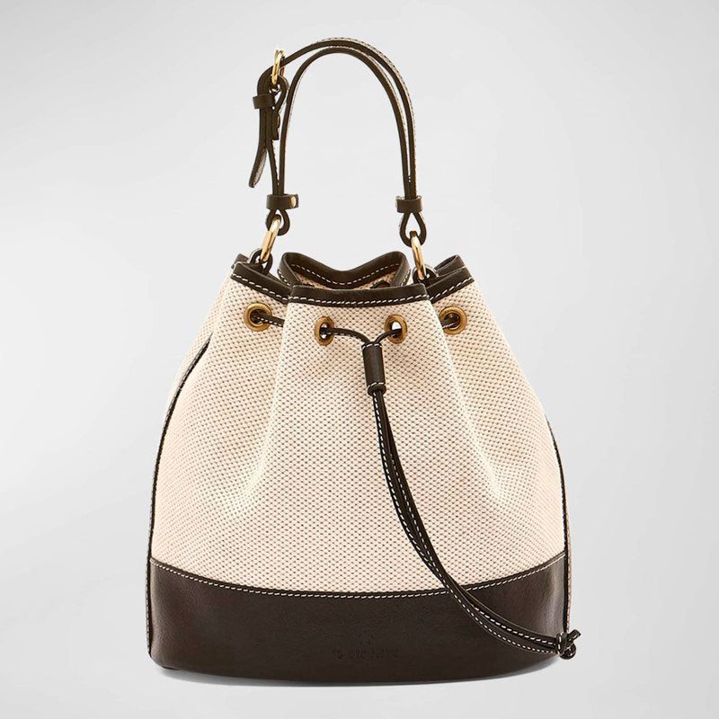 Bolsa Bucket Marini Drawstring Canvas - Mercado de Luxo - O Maior E-Commerce de Bens, Produtos e Serviços de Luxo do Brasil.