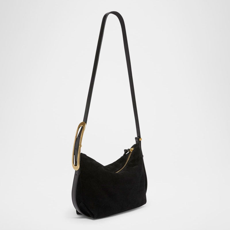 Bolsa Crossbody Leyden Mini Buckle Suede - Mercado de Luxo - O Maior E-Commerce de Bens, Produtos e Serviços de Luxo do Brasil.