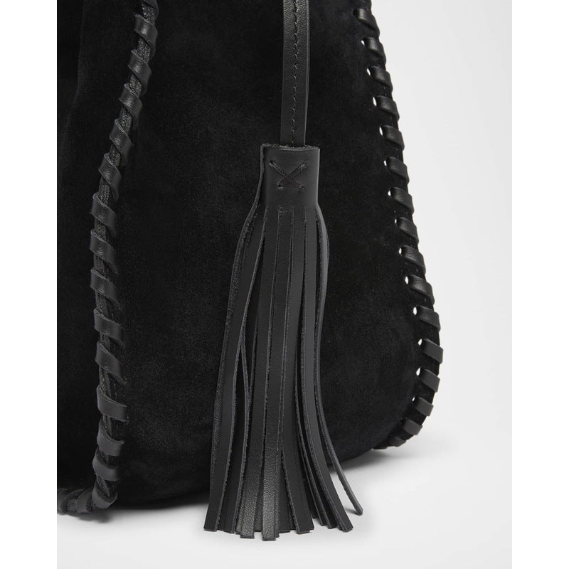 Bolsa Bucket Silao Braided Tassel Suede