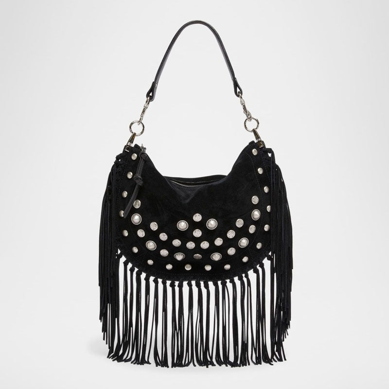 Bolsa Shoulder Oskan Kanao Studded Fringe Suede - Mercado de Luxo - O Maior E-Commerce de Bens, Produtos e Serviços de Luxo do Brasil.