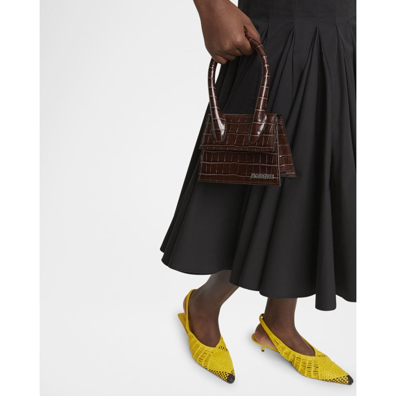 Bolsa Handle Le Chiquito Moyen Croc-Embossed