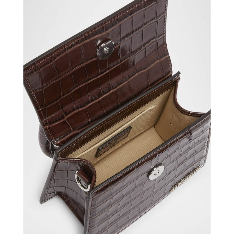 Bolsa Handle Le Chiquito Moyen Croc-Embossed