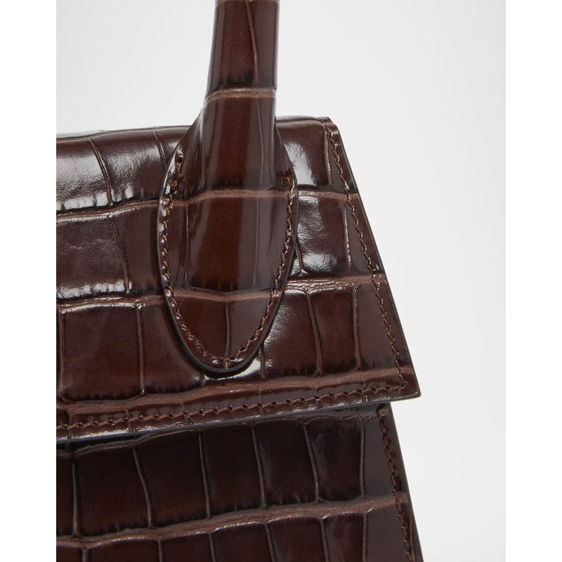 Bolsa Handle Le Chiquito Moyen Croc-Embossed