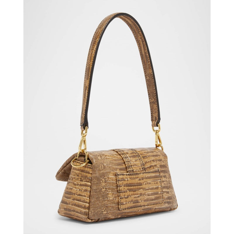 Bolsa Shoulder Le  Petit Bambimou Croc-Embossed
