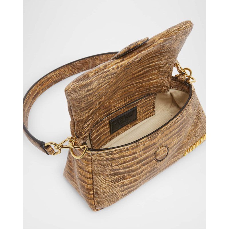 Bolsa Shoulder Le  Petit Bambimou Croc-Embossed