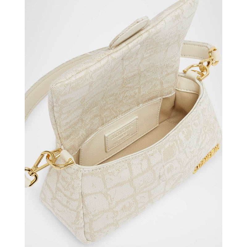 Bolsa Shoulder Le Petit Bambimou Croc-Print Canvas