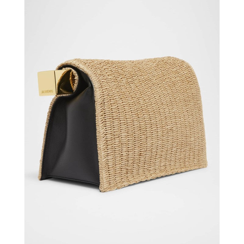 Bolsa Beach La Pochette Rond Raffia