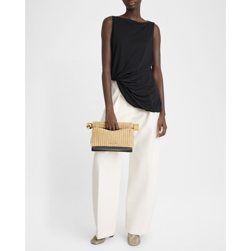 Bolsa Beach La Pochette Rond Raffia