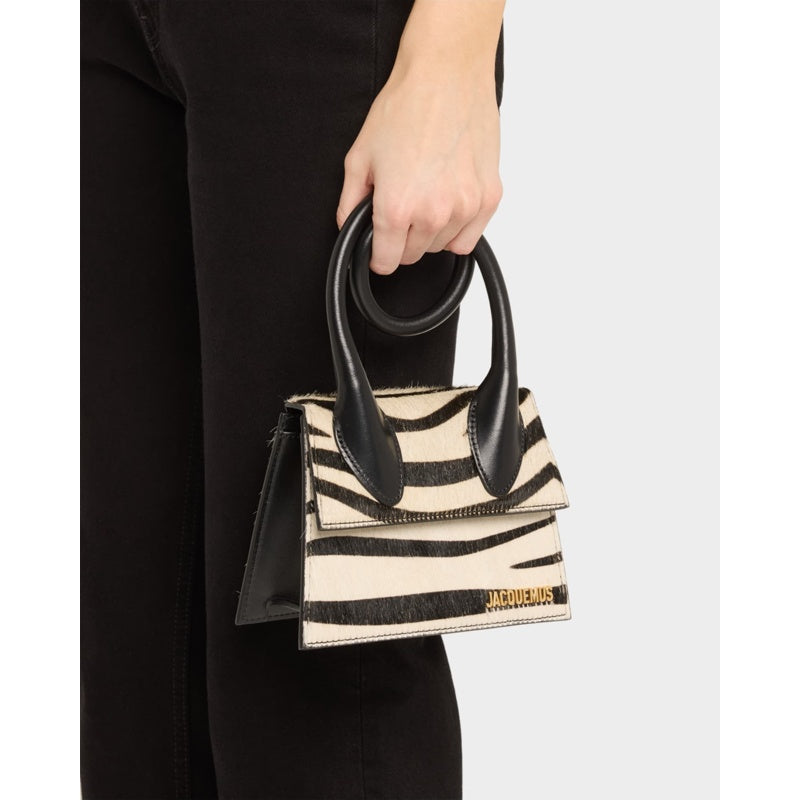Bolsa Handle Le Chiquito Noeud Zebra Printed