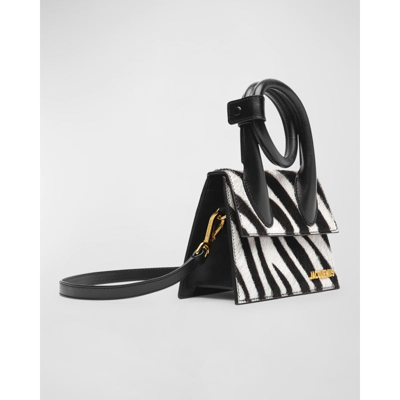 Bolsa Handle Le Chiquito Noeud Zebra Printed